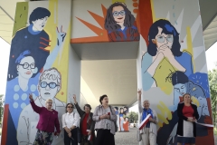 Gdańsk, Stacja PKM Strzyża, uroczysta prezentacja muralu "Kobiety Wolności" . Na zdjęciu 
 05.07.2019 fot. Maciej Kosycarz / KFP